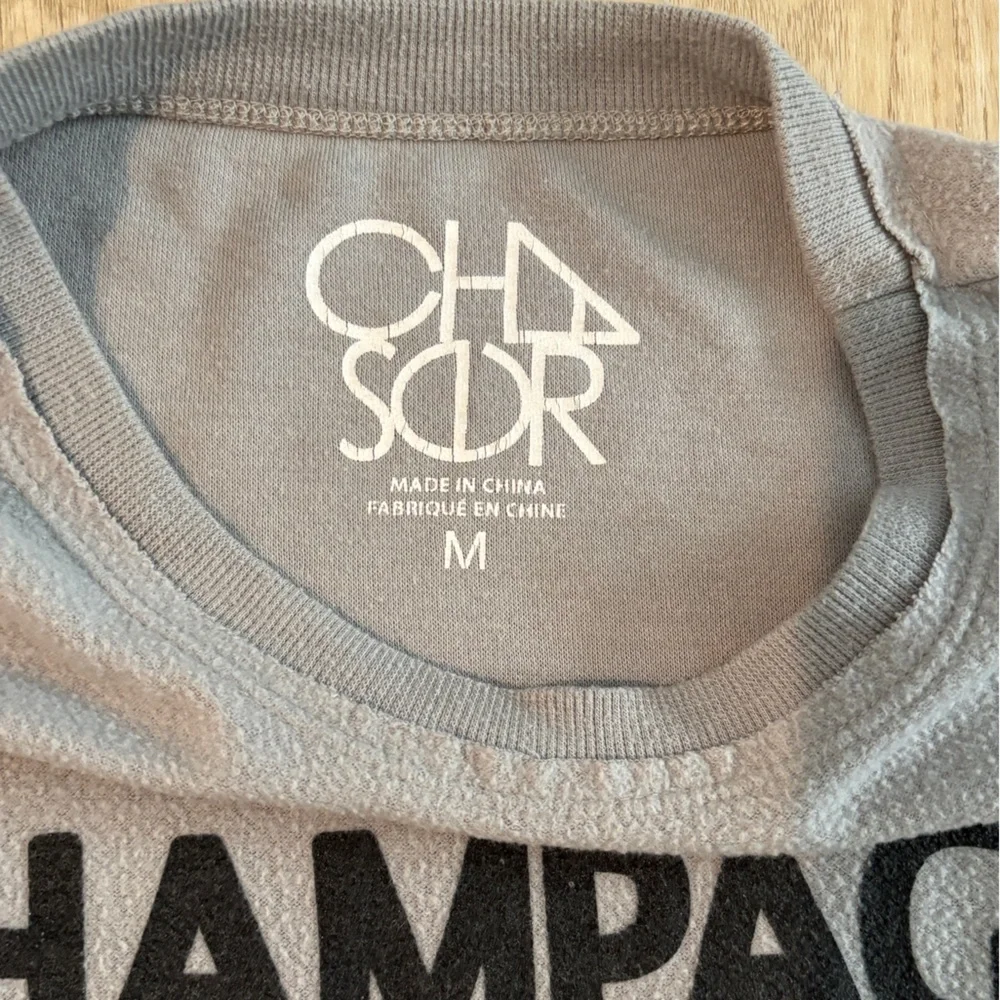 Chaser "Champagne Loves Me." Pullover Top Women's Cozy Sweatshirt Size M - Picture 7 of 8